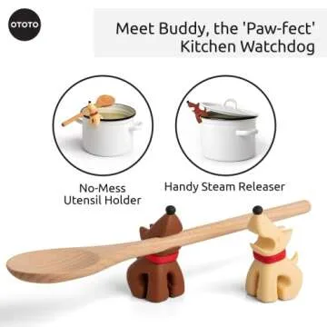 Funny Spoon Holder by OTOTO - Spoon Rest for Stove Top - Cooking Gadgets, Cooking Gifts, Cool Kitchen Gadgets, Cool Gifts, Cute Kitchen Accessories