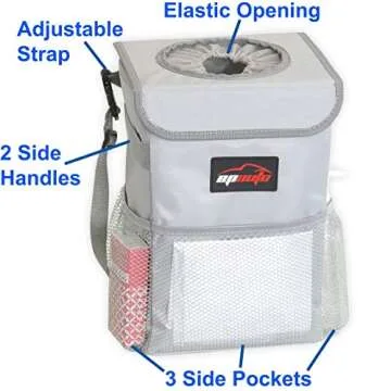 EPAuto Waterproof Car Trash Can Perfect for Any Vehicle