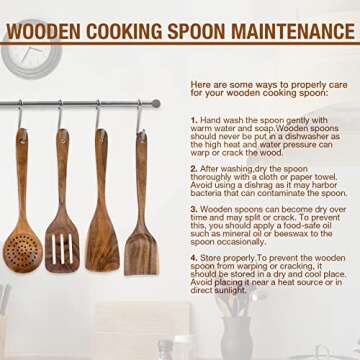 Premium Teak Wood Cooking Utensils Set for Your Kitchen
