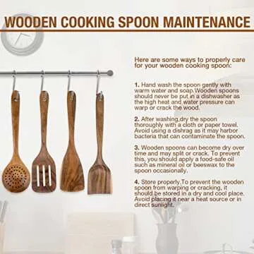 Premium Teak Wood Cooking Utensils Set for Your Kitchen