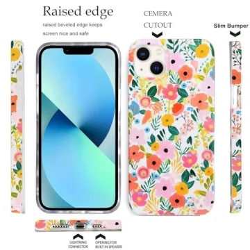 J.west Floral iPhone 14 Case Stylish Shockproof Cover