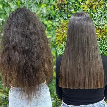 Moroccan Keratin Hair Treatment Straightening Blowout Brazilian Smoothing Professional Results Salon and Home Use , Long Lasting organic results 4-6 months 4pc Set