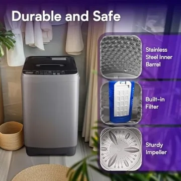 Anypro Portable Washing Machine - 17.8LBS, Full Automatic