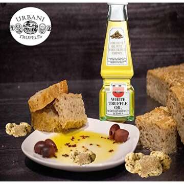 Urbani Truffles, Natural White Truffle Oil Pure Luxury Culinary Creations Real Truffle Oil | All-Natural and Vegan| Perfect for Fish, Salad, Pasta and Meat | Aceite De Trufa, 1.8 fl oz (55 ml)