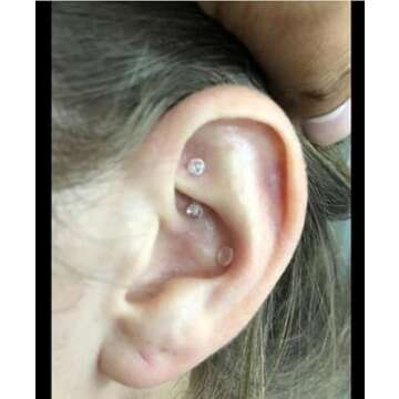 D.Bella Hypoallergenic Clear Piercing Retainers 30pcs Set