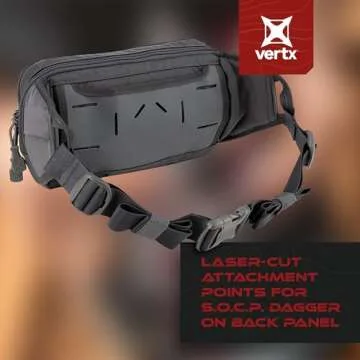 Vertx S.O.C.P. Tactical Fanny Pack, CCW Crossbody Waist Bag for Men and Women, Concealed Carry, EDC, Travel, Work, It's Black