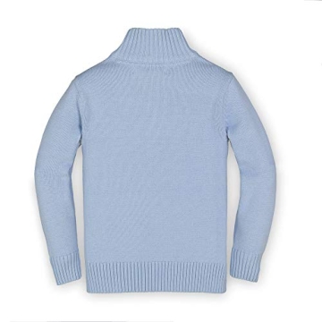 Stylish Hope & Henry Boys' Half Zip Pullover Sweater in Blue