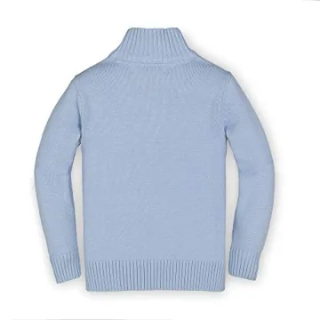 Stylish Hope & Henry Boys' Half Zip Pullover Sweater in Blue