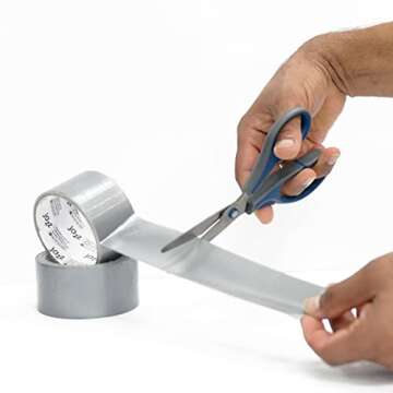 Woots MaxTitanium 8" Non-Stick Scissors with Dual Curved Technology HD for Shipping Office School Gardening 2 Pack