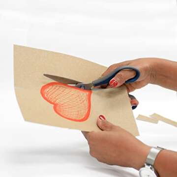 Woots MaxTitanium 8" Non-Stick Scissors with Dual Curved Technology HD for Shipping Office School Gardening 2 Pack