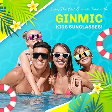 GINMIC Kids Sunglasses, 24 Pack Neon UV400 for Ages 3-8