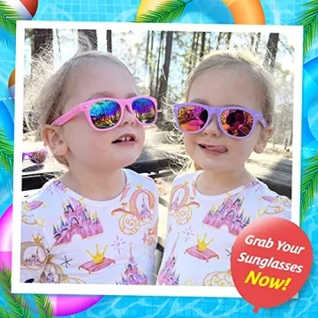 GINMIC Kids Sunglasses, 24 Pack Neon UV400 for Ages 3-8