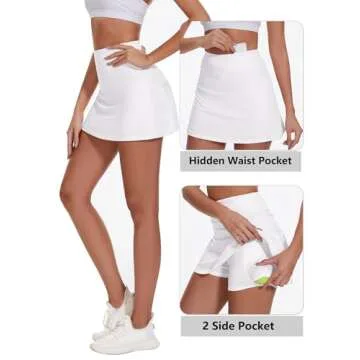 Pleated Tennis Skirt for Women with Pockets Stylish Golf Skort