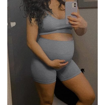 Seamless Yoga Set Workout Bra High Waist Shorts Orange