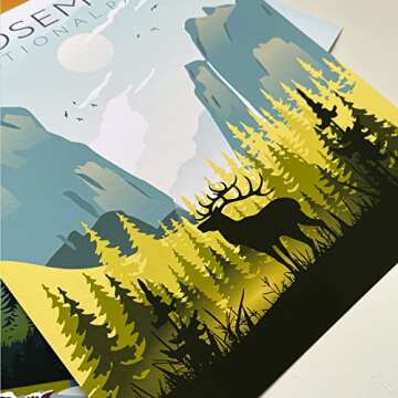 National Park Poster, Yosemite Print, National Park Print, Zion Poster, Yellowstone wall Art, Grand Canyon Poster, Rocky Mountains (8" x 10" x 6 Posters (Unframed), Set of 6 National Parks)