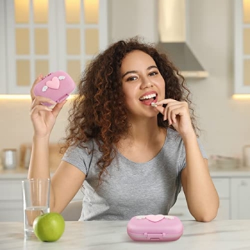 Vesici Cute 3 Pack Travel Pill Organizer with 8 Compartments