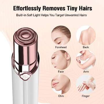 Facial Hair Removal for Women, SEIHAI Hair Removal Device(Luxury), Face Razors for Women, Personal Care Products/Facial Hair Remover for Face, Lip, Chin, Included 4 x Replacement Heads