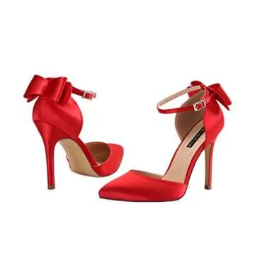 Stylish ERIJUNOR E1966A Red Wedding High Heels for Women