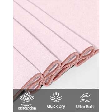 Heathyoga Stickyfiber Hot Yoga Towel with Silicone Grip & Free Spray Bottle, Microfiber Non-Slip Mat...