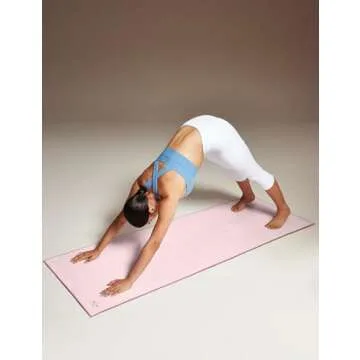 Heathyoga Stickyfiber Hot Yoga Towel with Silicone Grip & Free Spray Bottle, Microfiber Non-Slip Mat Towel for Hot Yoga, Bikram, Pilates and Fitness (Pink)