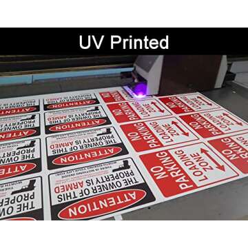 Joffreg Reflective Armed Property Sign, 2 Pack 14x10