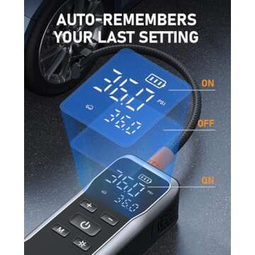 JUSUOX Tire Inflator 150PSI Cordless Air Compressor