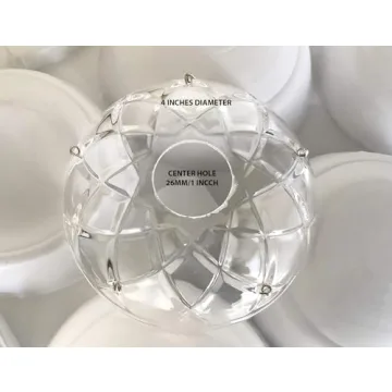 Elegant 4-Inch Crystal Bobeche with Prisms and Silver Pins