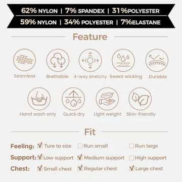 Aoxjox Long Sleeve Crop Tops for Women Vital Workout Seamless Cropped T Shirt Top (Vital Black Marl New, X-Large)