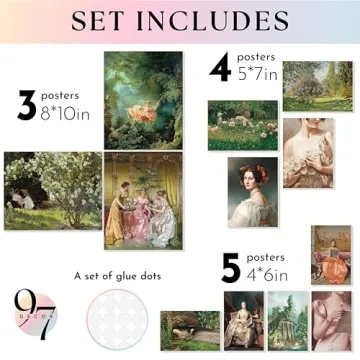 97 Decor Vintage Victorian Decor for Home - Coquette Vintage Art Prints, Light Victorian Wall Art, Classic Maximalist Wall Decor, Vintage Old Paintings Woman Portrait Pictures for Bedroom (Unframed)