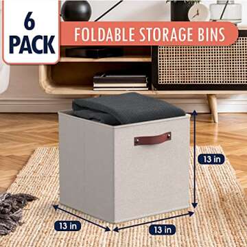 Ornavo 13x13 Storage Cube Bins - Durable & Stylish