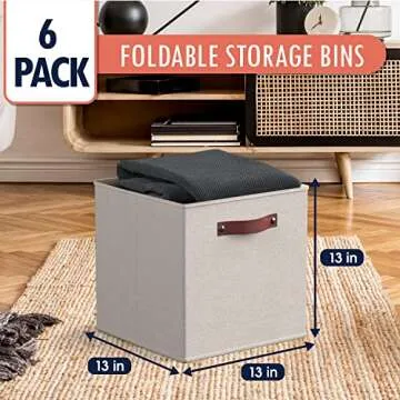 Ornavo 13x13 Storage Cube Bins - Durable & Stylish