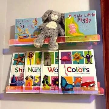 RORKIM Iridescent Acrylic Floating Shelf for Kids