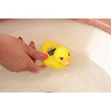 Dreambaby Duck Baby Bath Thermometer - Instant Read Digital Thermometer for Water and Room Temperature - Floating Baby Bath Toy - Newborn Must-Have