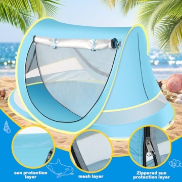 Baby Beach Tent with Sun Hat for Peaceful Outdoor Naps