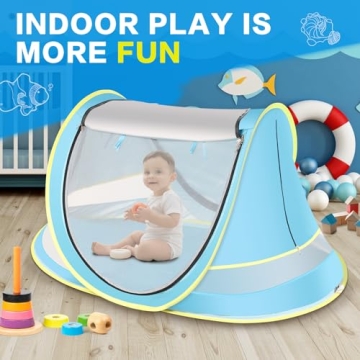 Baby Beach Tent with Sun Hat for Peaceful Outdoor Naps