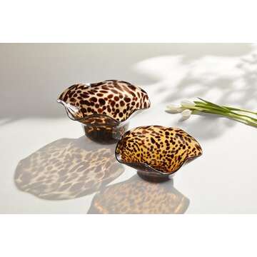 Mud Pie Tortoise Ruffle Glass Bowl Set - Elegant Design