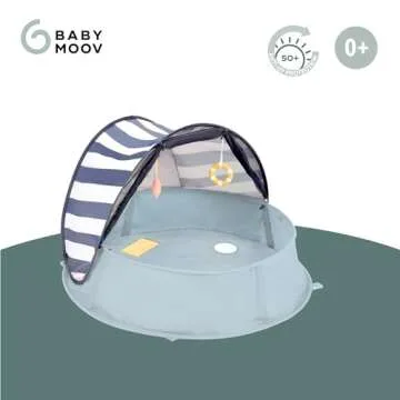 Babymoov Aquani Tent & Pool 3 in 1 Pop Up Tent, Kiddie Pool and Play Area (Summer 2024 Essential), Marine, One Size