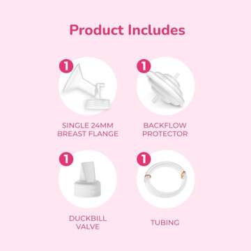 Spectra - Wide Breast Shield Set for Breast Milk Pumps - Medium 24mm