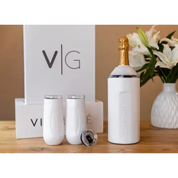 Vinglacé Champagne Chiller Gift Set with Flutes