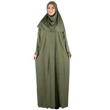 Modish Group Women Prayer Clothes With Hijab Muslim Outfits Long Robe Abaya Turkish Islamic Dresses ...