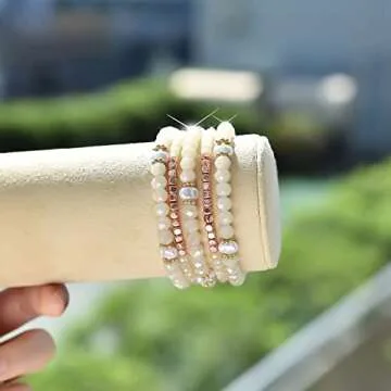 V-MORO Elegant Beaded Bracelet for Apple Watch Bands