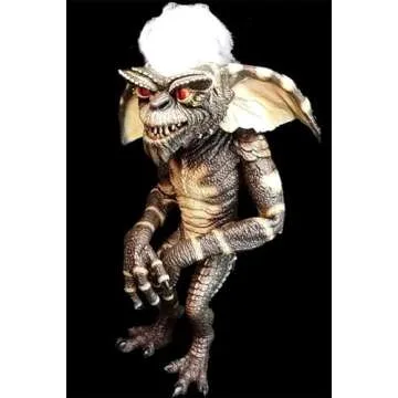 Trick or Treat Evil Stripe Gremlin Puppet Prop with Hair