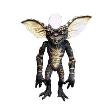Trick or Treat Evil Stripe Gremlin Puppet Prop with Hair