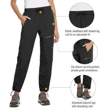 BALEAF Women's Lightweight Hiking Pants | Quick Dry & Water Resistant
