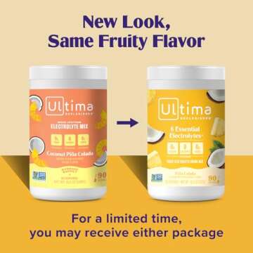 Ultima Replenisher Mocktini Electrolyte Powder Drink Mix – Piña Colada, 90 Servings – Hydratio...