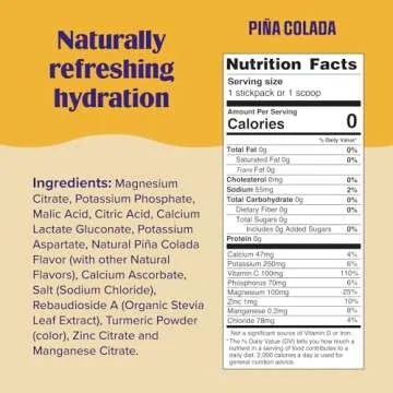 Ultima Replenisher Mocktini Electrolyte Powder Drink Mix – Piña Colada, 90 Servings – Hydration Powder with 6 Electrolytes and Trace Minerals – Keto Friendly, Non-GMO and Sugar-Free