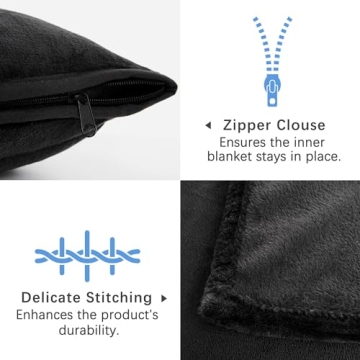 Premium 2-in-1 Travel Blanket Pillow for Ultimate Comfort