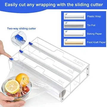 FUKANG 3-in-1 Kitchen Wrap Dispenser for Easy Organization
