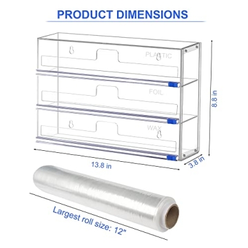 FUKANG 3-in-1 Kitchen Wrap Dispenser for Easy Organization