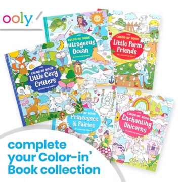 OOLY Coloring Book for Toddlers, Fun Activity Coloring Pages for Kids, 31 Perforated Pages 8"x10" to Hang, Great Kid's Activities for School, Birthday Parties, Stocking Stuffer - Outrageous Ocean